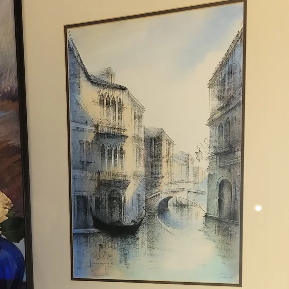 Venetian Canal Art Pastel